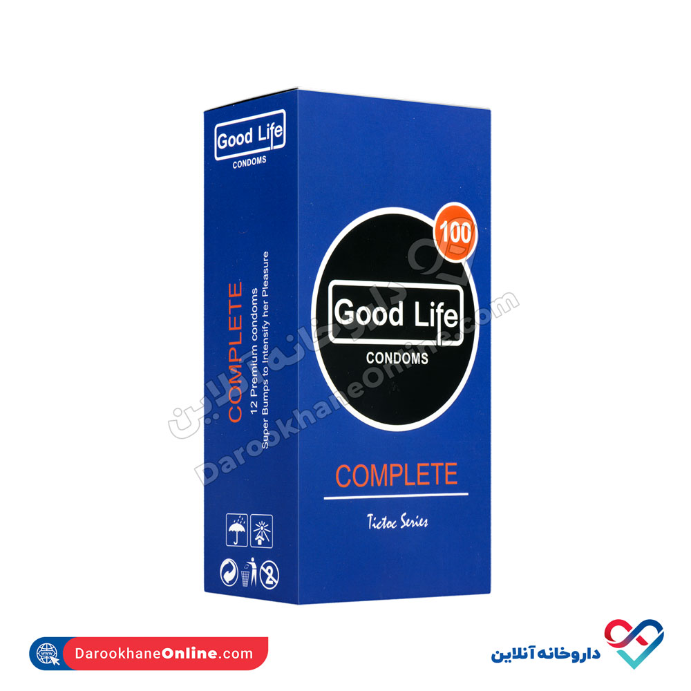 تصویر کاندوم گودلایف مدل کامل Complete بسته 12 عددی